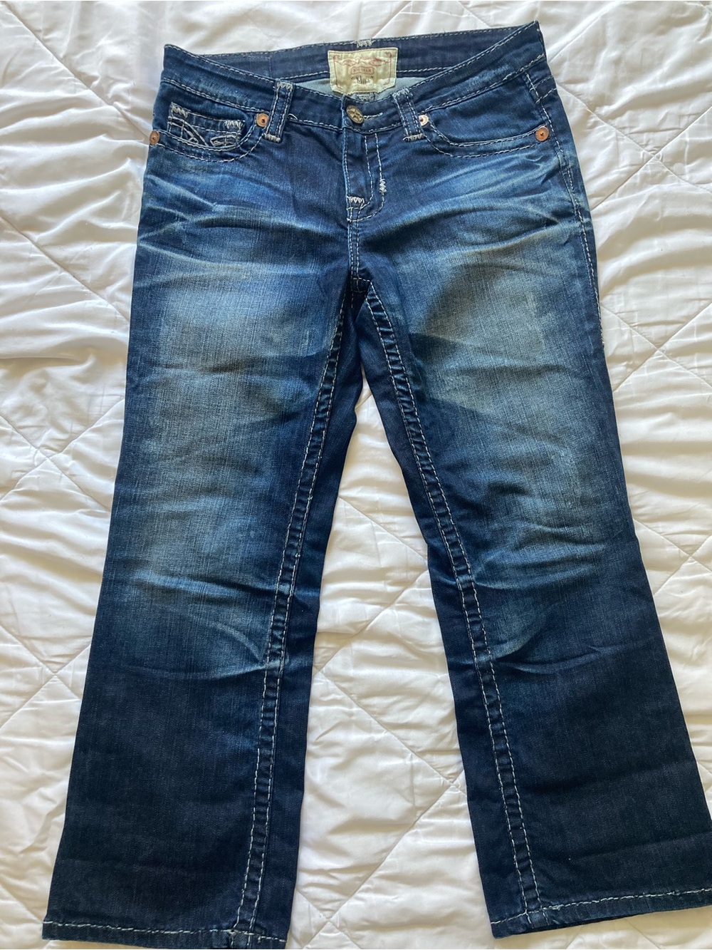 Big Star Miki Women’s 27 Bootcut Jeans Blue Denim Low Rise Y2K Western